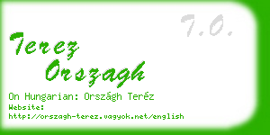 terez orszagh business card