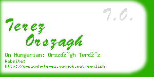 terez orszagh business card